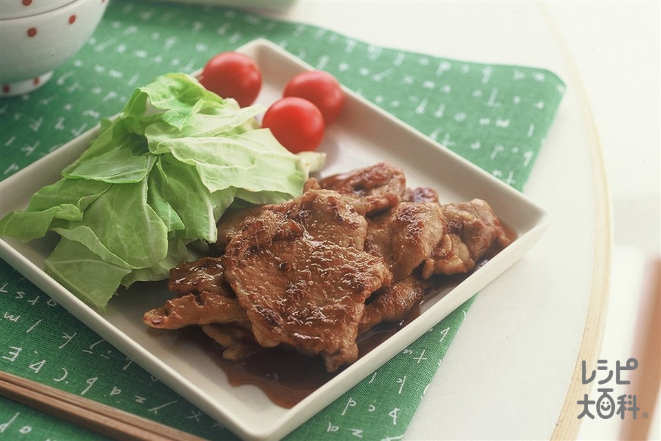 簡単！豚肉のしょうが焼き(豚ロースしょうが焼き用肉+キャベツを使ったレシピ)