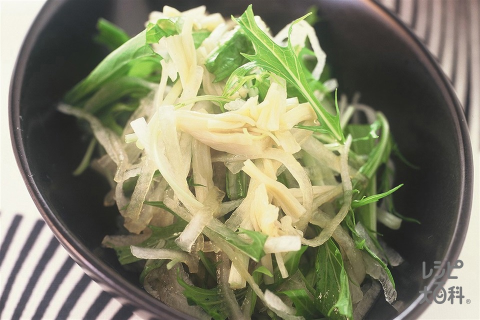 帆立と大根の和風サラダ(大根+水菜を使ったレシピ)
