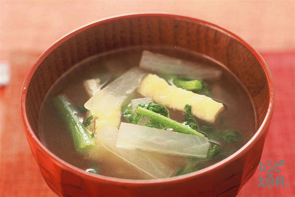 油揚げと大根のみそ汁(油揚げ+大根を使ったレシピ)