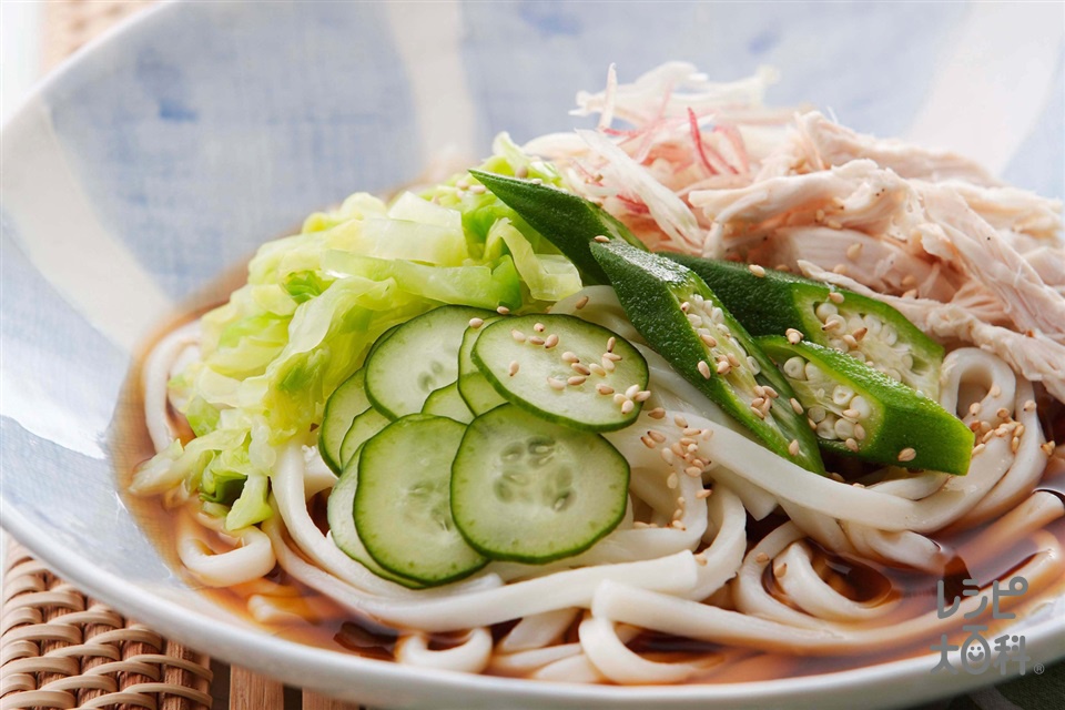 ぶっかけうどん(ゆでうどん+キャベツを使ったレシピ)