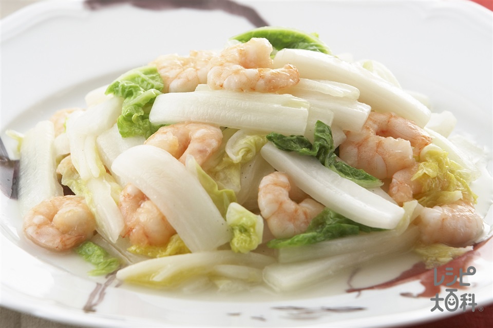 シャキシャキ白菜とえびの炒めもの(白菜+むきえび（小）を使ったレシピ)
