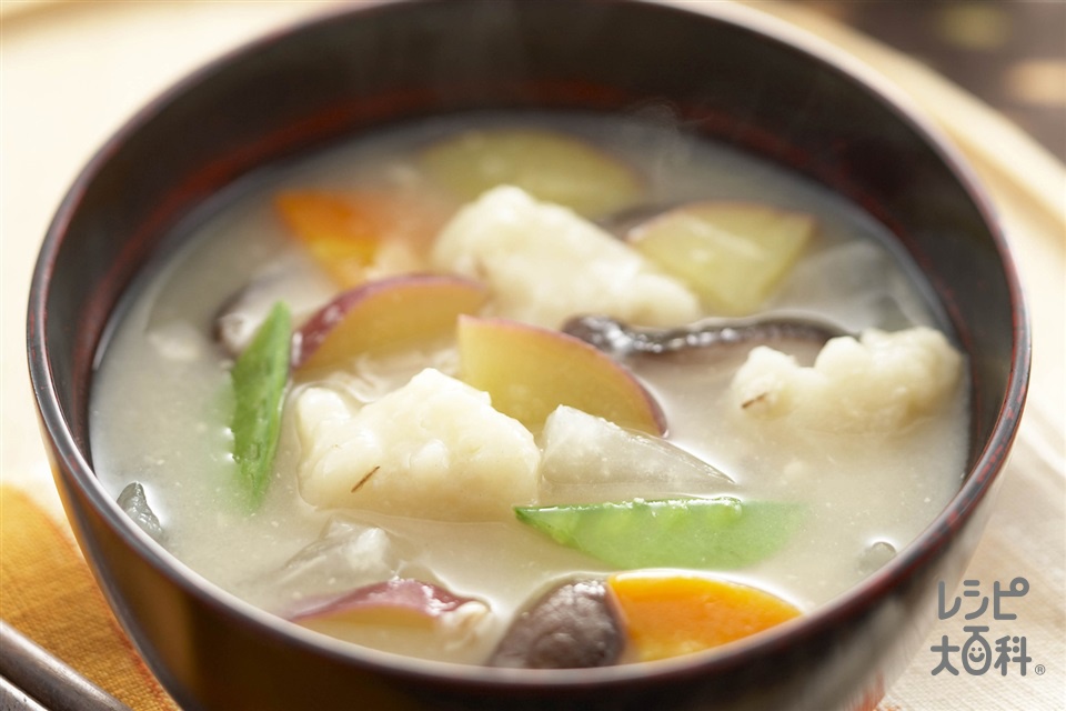 さつまいものだんご汁(大根+小麦粉を使ったレシピ)