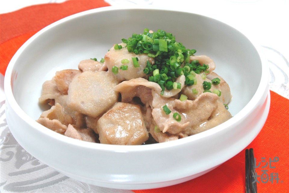 里いもの中華煮(里いも+豚ロース薄切り肉を使ったレシピ)