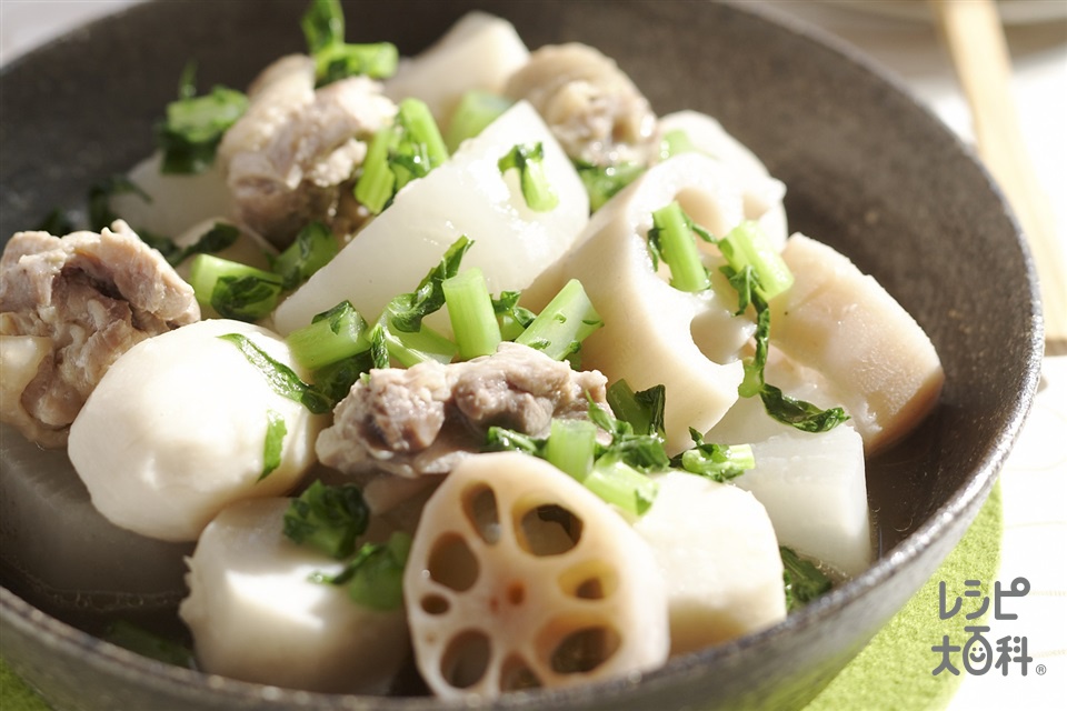 根菜と鶏肉のだし煮(大根+里いもを使ったレシピ)