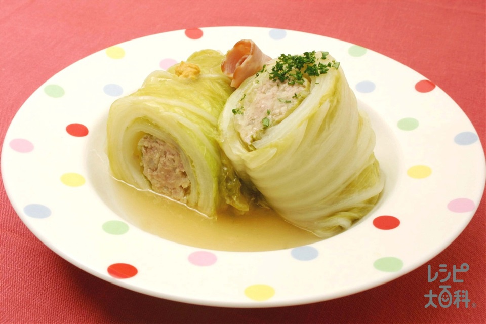 ロール白菜(白菜+豚ひき肉を使ったレシピ)