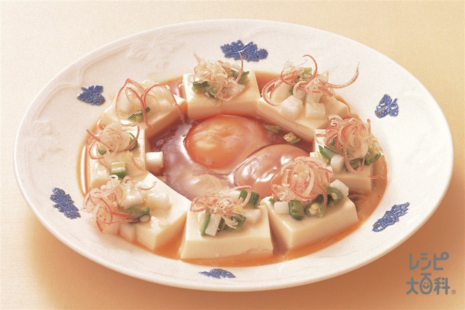 醤蛋豆腐（卵と豆腐の香り蒸し）(卵+絹ごし豆腐を使ったレシピ)