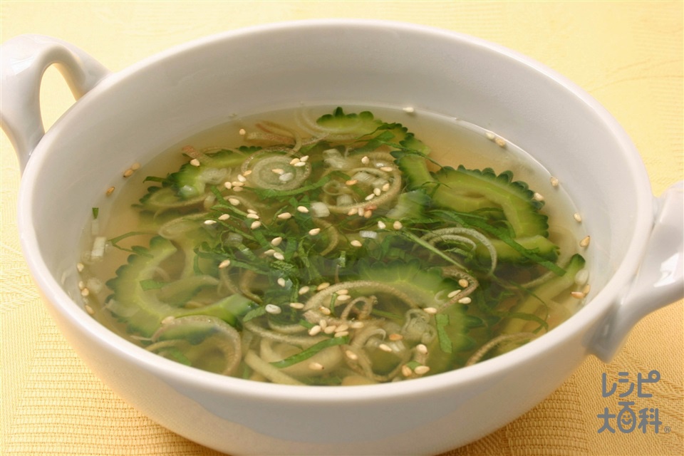 ゴーヤの香味スープ(ゴーヤ+みょうがを使ったレシピ)