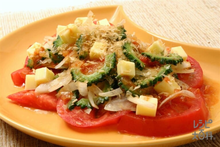 ゴーヤサラダ サルサソースのレシピ 作り方 味の素パーク の料理 レシピサイト レシピ大百科 ゴーヤやトマトを使った料理
