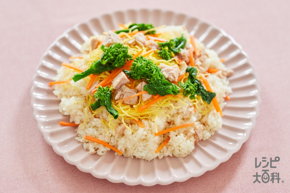 菜の花とツナの洋風ちらしずしのレシピ 作り方 レシピ大百科 レシピ 料理 味の素パーク 米やツナ缶を使った料理