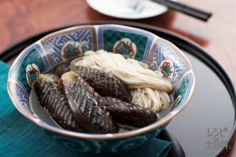 茄子と素麺の煮物