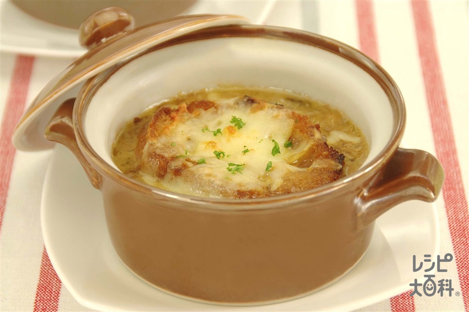 白菜のオニオングラタン風スープ