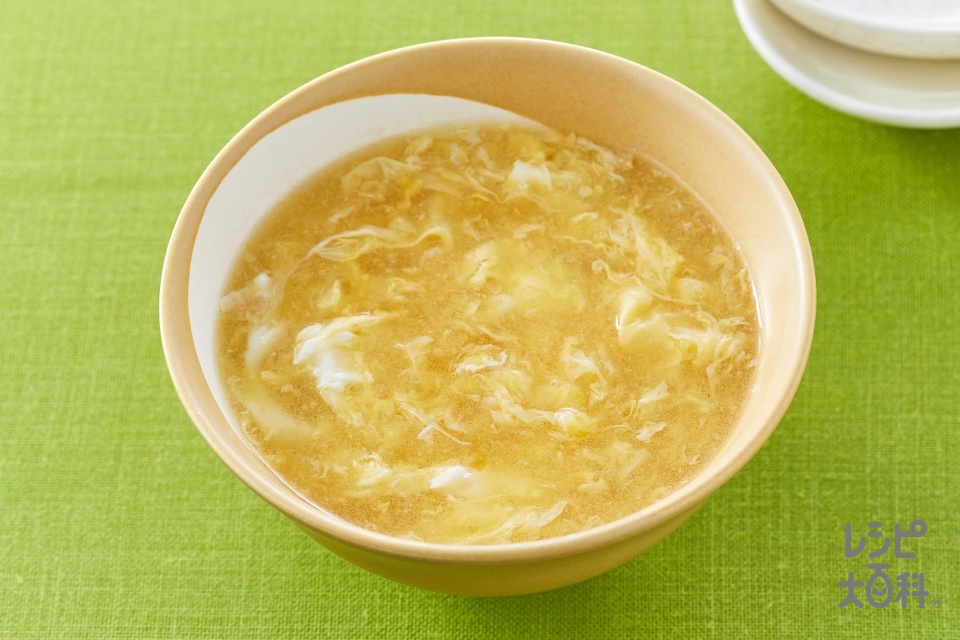 中華風コーンスープ(クリームコーン缶+卵を使ったレシピ)