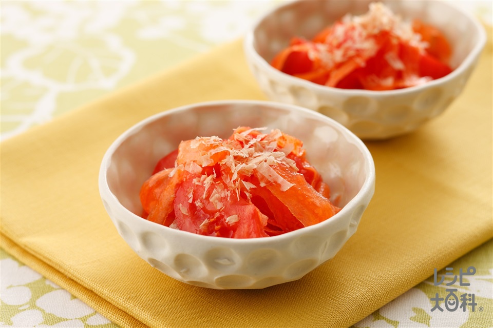 にんじんとおろしトマトあえ(にんじん+トマトを使ったレシピ)