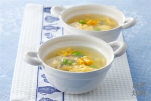枝豆とコーンの卵スープ