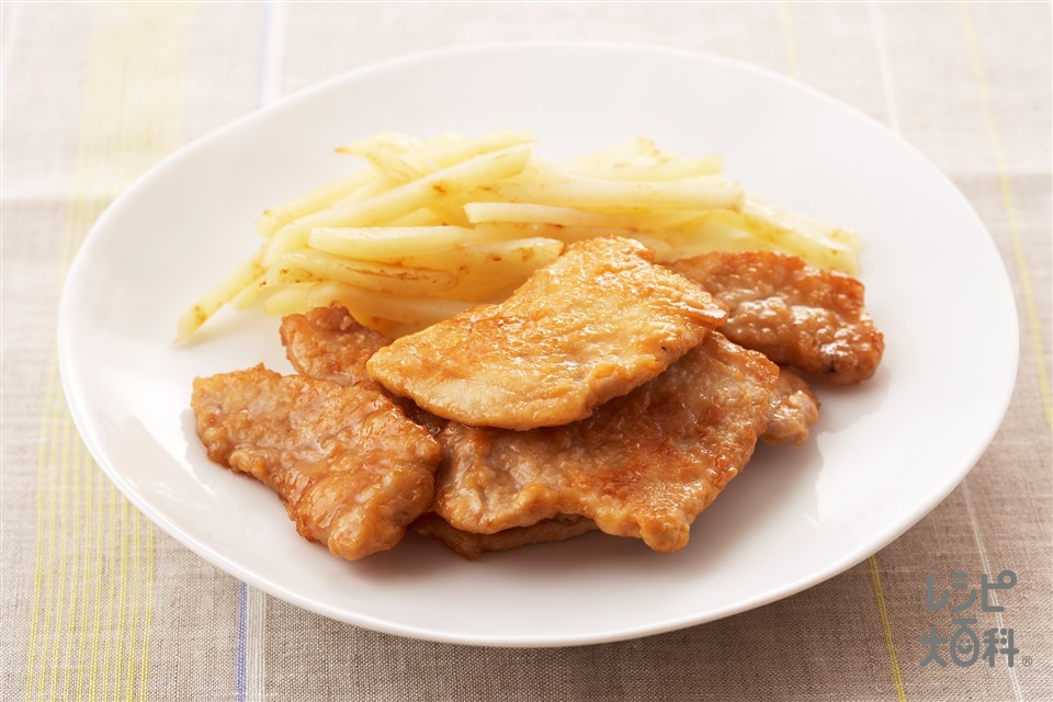 豚肉のしょうが焼き ポテト添え(豚しょうが焼き用肉+じゃがいもを使ったレシピ)