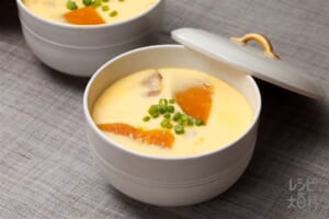 かぼちゃと鶏の茶碗蒸し しょうが風味