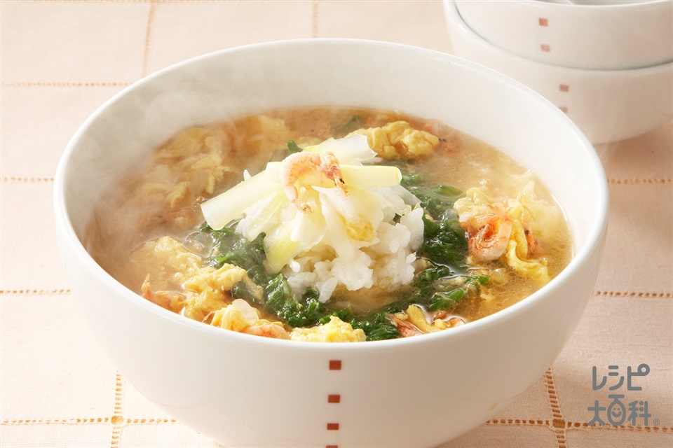 桜海老と卵のスープご飯