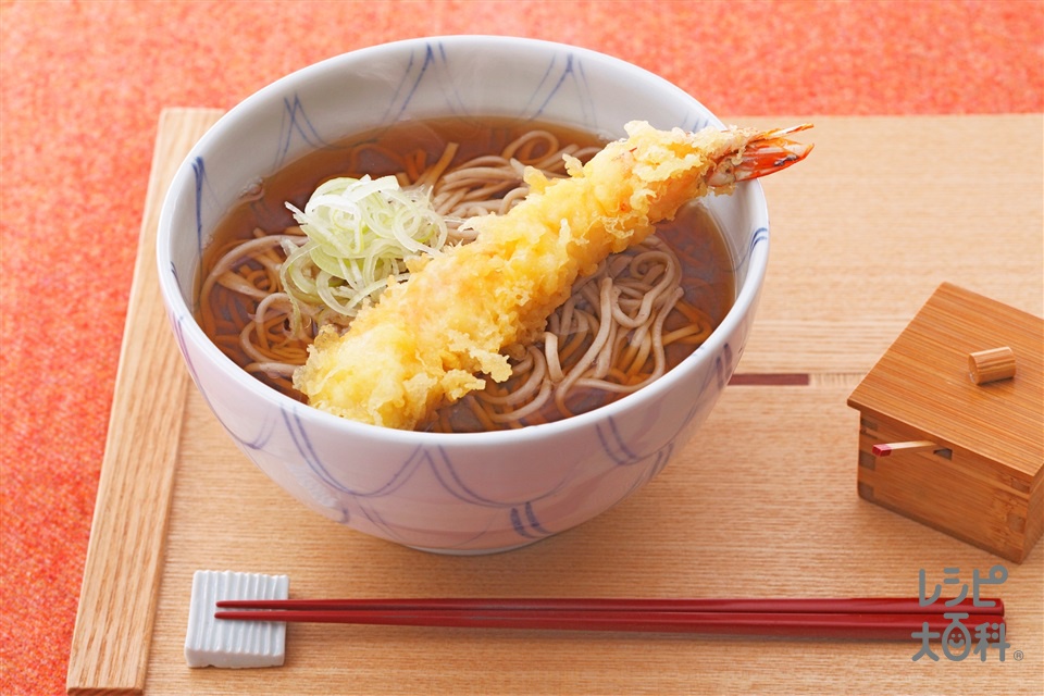 さくっとじゅわっと天ぷらそばのレシピ 作り方 味の素パーク の料理 レシピサイト レシピ大百科 えびやそばを使った料理