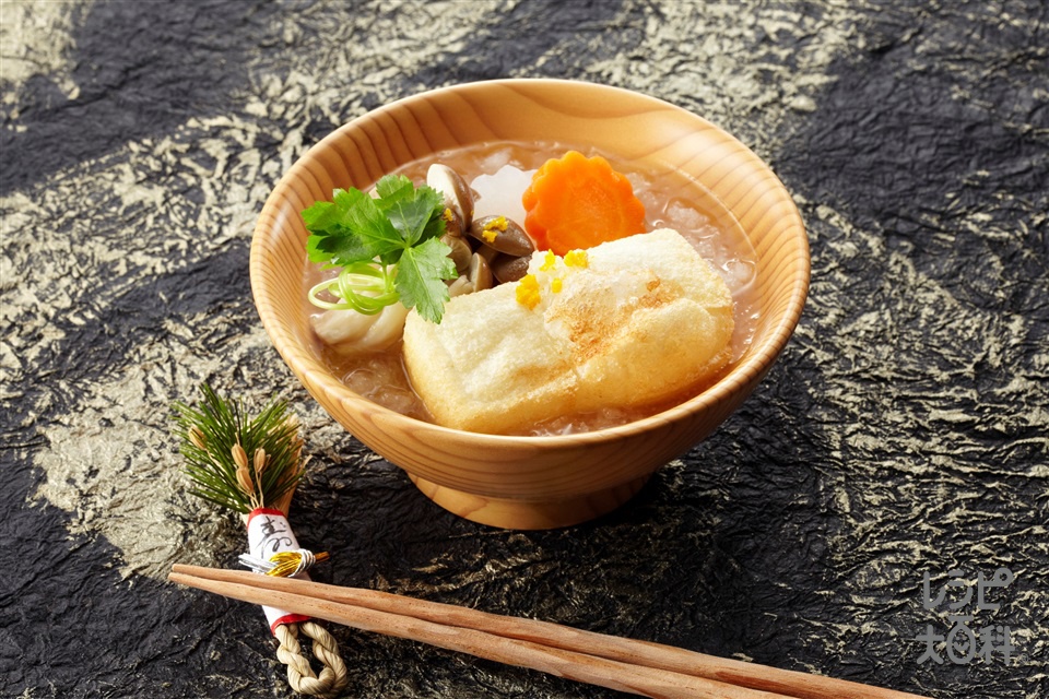 揚げ餅雑煮(大根おろし+角餅を使ったレシピ)