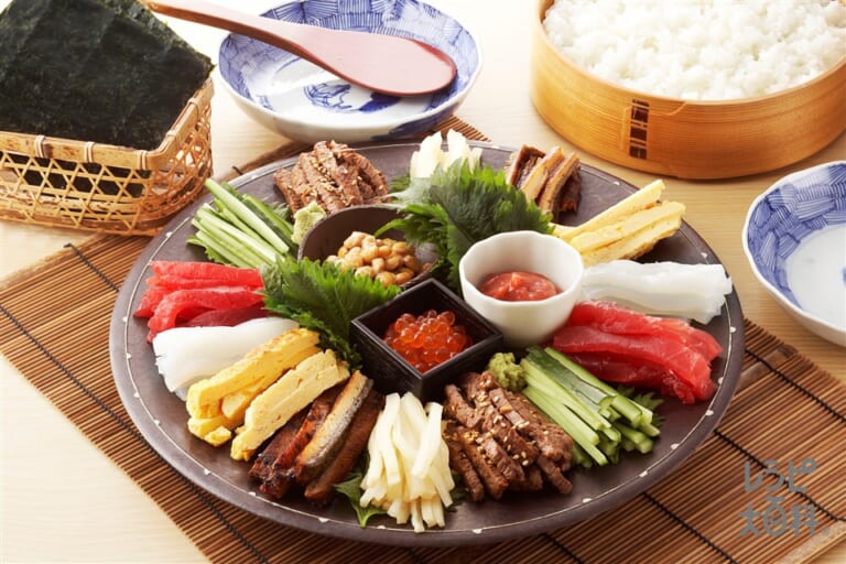 手巻き寿司のレシピ 作り方 献立 レシピ大百科 レシピ 料理 味の素パーク 米や牛焼き肉用を使った料理