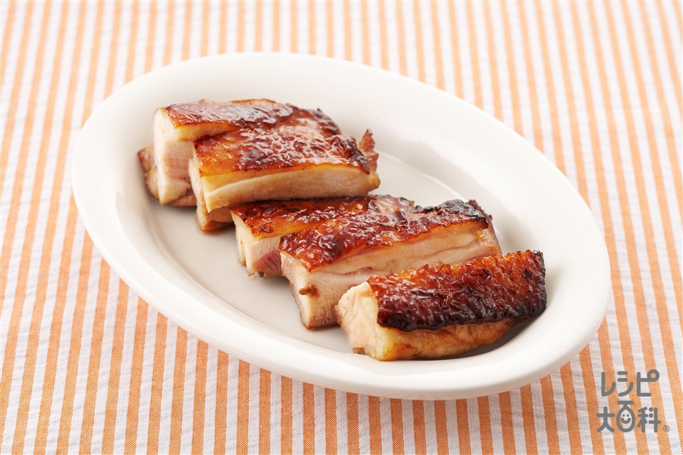 鶏の照り焼き(鶏もも肉(皮つき)+砂糖を使ったレシピ)