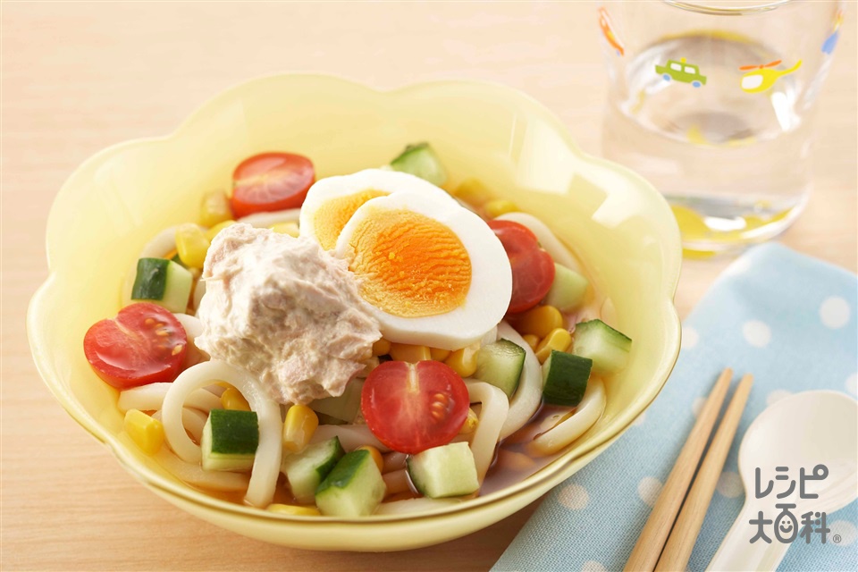 子供向けのぶっかけうどんのレシピ 作り方 献立 味の素パーク の料理 レシピサイト レシピ大百科 ゆでうどんやミニトマトを使った料理