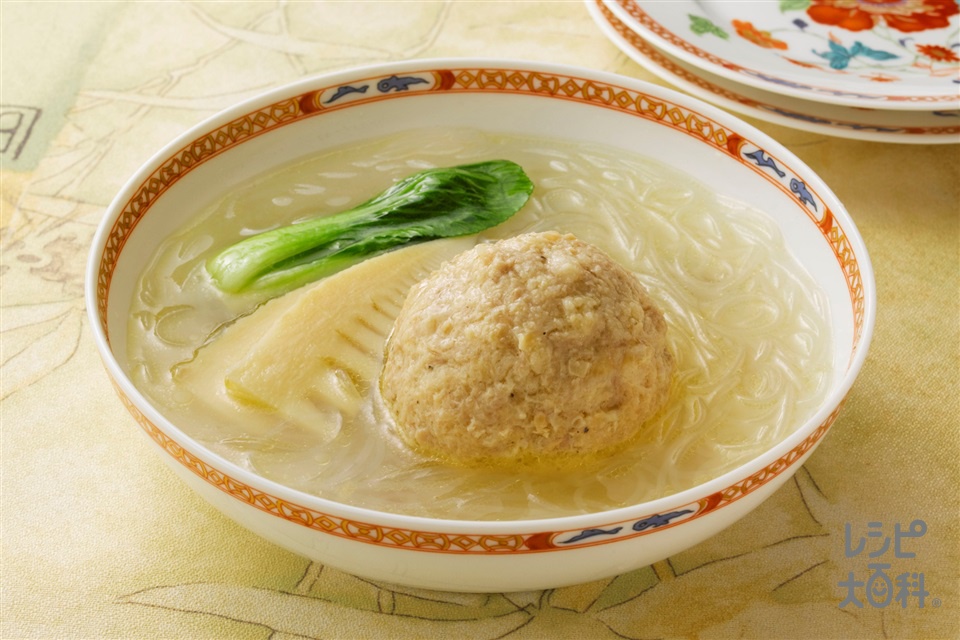 鶏だんごと春雨のスープ煮(鶏ひき肉+春雨（乾）を使ったレシピ)