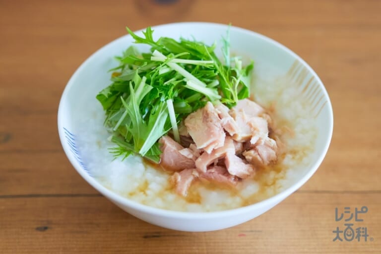 和風ツナがゆのレシピ 作り方 味の素パーク の料理 レシピサイト レシピ大百科 ツナ缶や水菜を使った料理