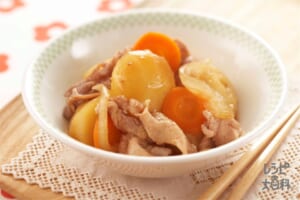 簡単レンチン肉じゃが