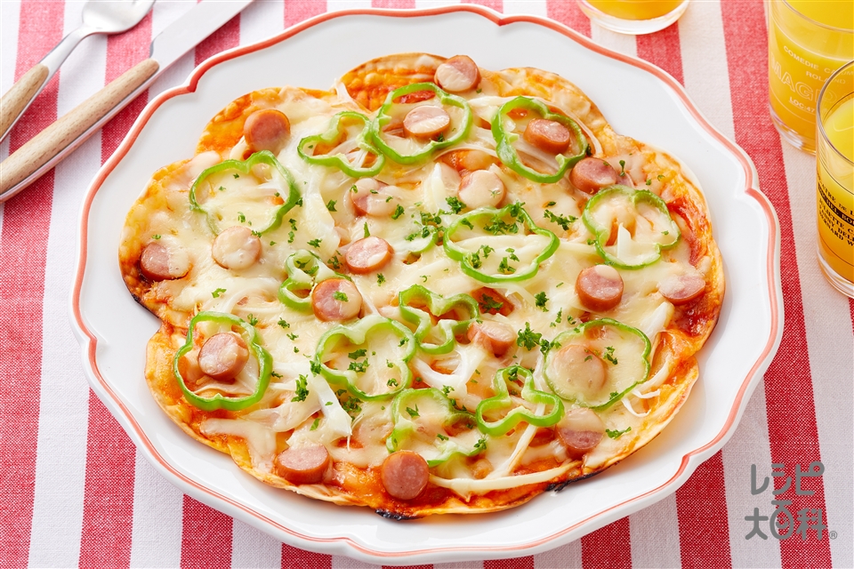 餃子の皮ピザ(餃子の皮+ピザ用チーズを使ったレシピ)