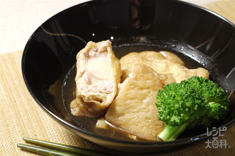 餅と鶏肉の袋煮(切り餅+鶏ひき肉を使ったレシピ)