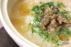 鍋の〆 ザーサイとごまの中華風雑炊