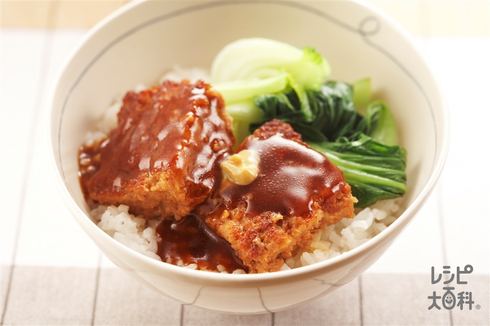 豚ひき肉で角煮丼風