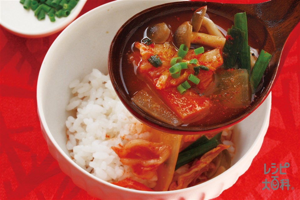 シメのクッパ　ご飯にかけてクッパ風(ご飯+小ねぎの小口切りを使ったレシピ)