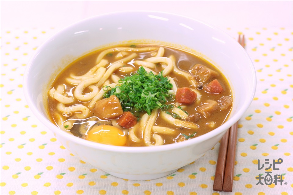 カレーうどん～たぶんインド王宮風カレーうどん～(うどん+卵を使ったレシピ)