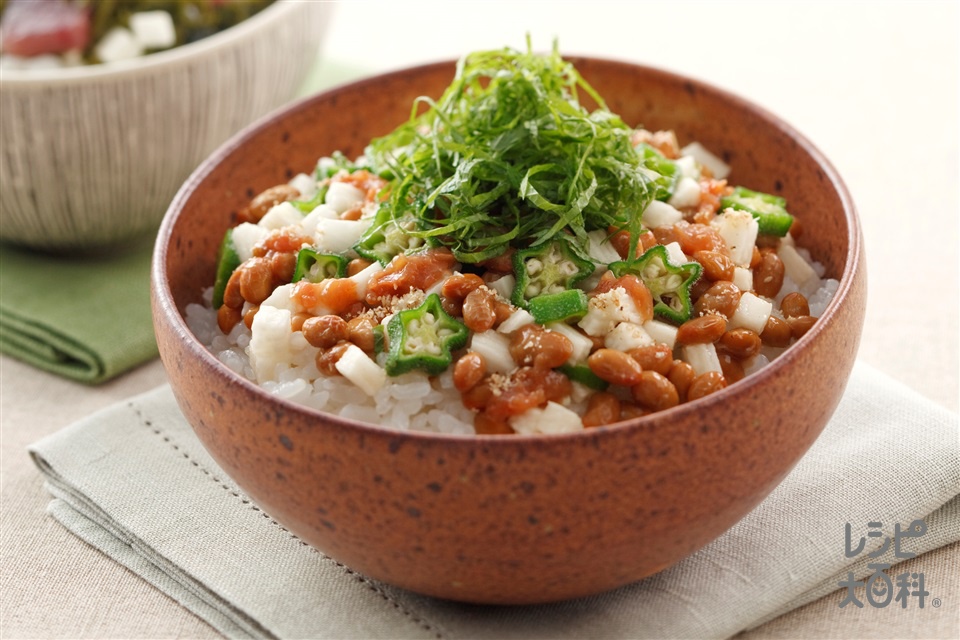 ねばねば五目丼(長いも+温かいご飯を使ったレシピ)