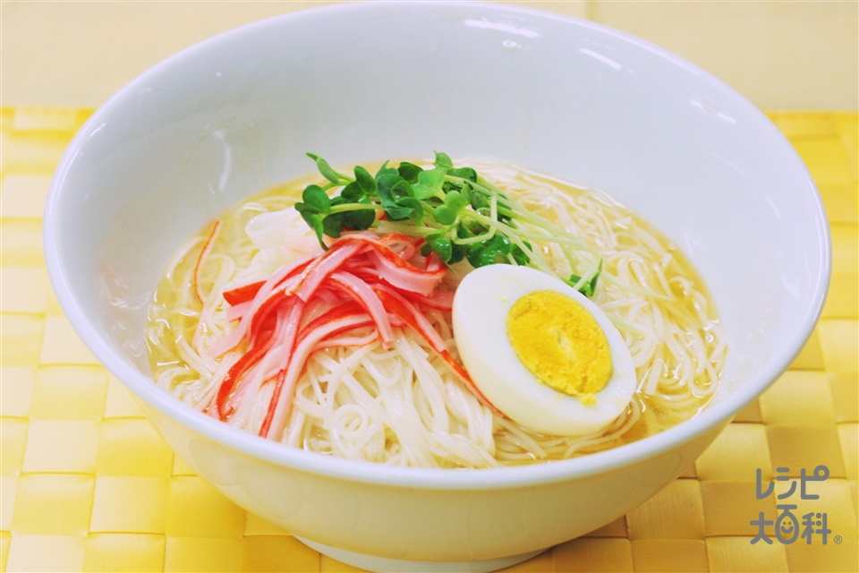 冷やし鶏だしそうめん(そうめんを使ったレシピ)