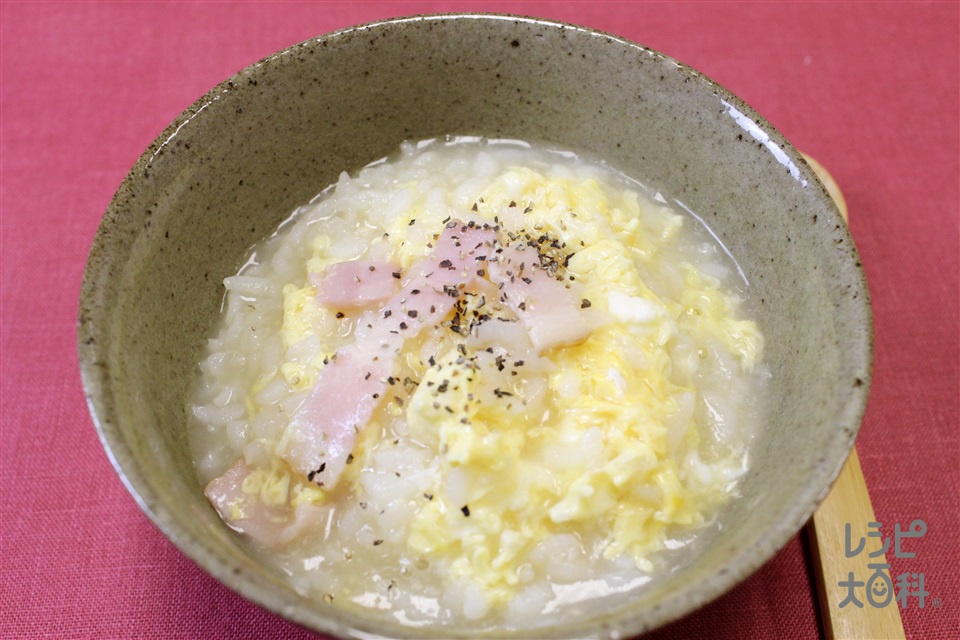 洋風おでんシメ雑炊(ご飯+溶き卵を使ったレシピ)