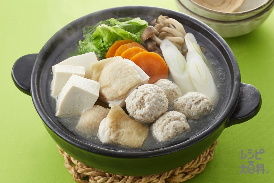 鶏だし・うま塩鍋(鶏もも肉+白菜を使ったレシピ)