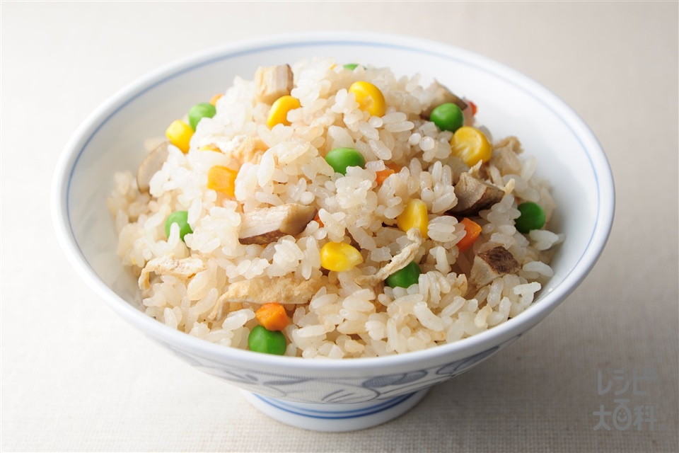 残り野菜で炊き込みご飯(米+ごぼうを使ったレシピ)