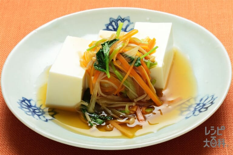 豆腐の野菜あんかけのレシピ 作り方 味の素パーク の料理 レシピサイト レシピ大百科 絹ごし豆腐やにんじんを使った料理