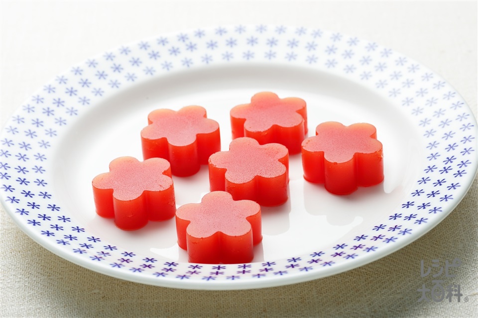 トマトグミのレシピ 作り方 レシピ大百科 レシピ 料理 味の素パーク トマトジュース 無塩 や粉ゼラチンを使った料理