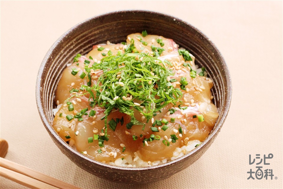 鯛のひゅうが飯(たい（刺身）+ご飯を使ったレシピ)