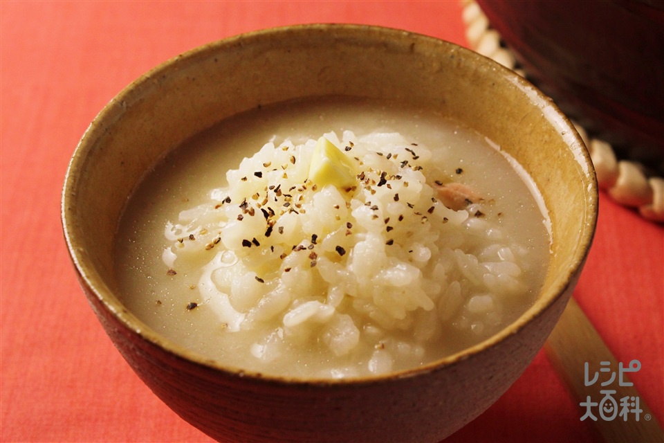 白湯シメ雑炊(ご飯を使ったレシピ)