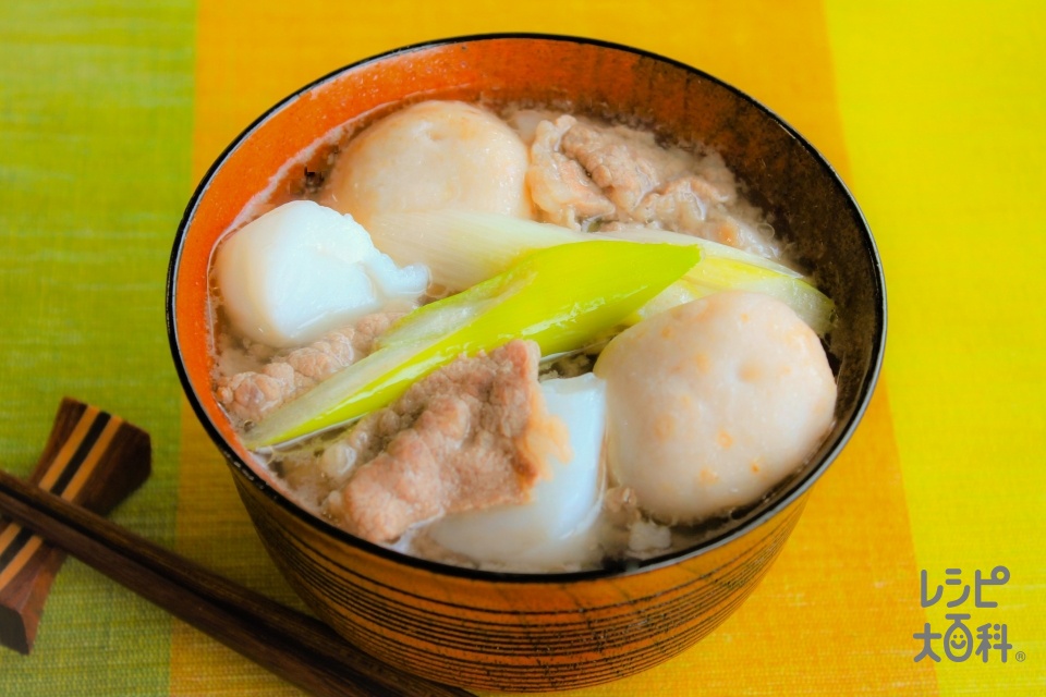 うま塩芋煮（牛バラ）(里いも+牛バラ薄切り肉を使ったレシピ)