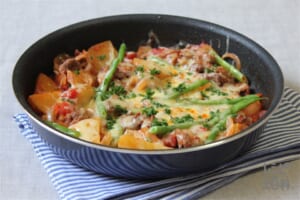 フライパンで!牛肉のトマト蒸し