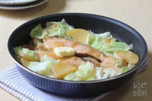 フライパンで!鮭のチャンチャン焼き