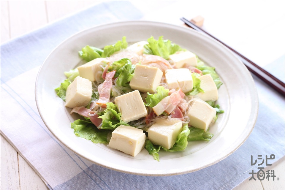 豆腐とレタスのうま塩中華いため(絹ごし豆腐+レタスを使ったレシピ)