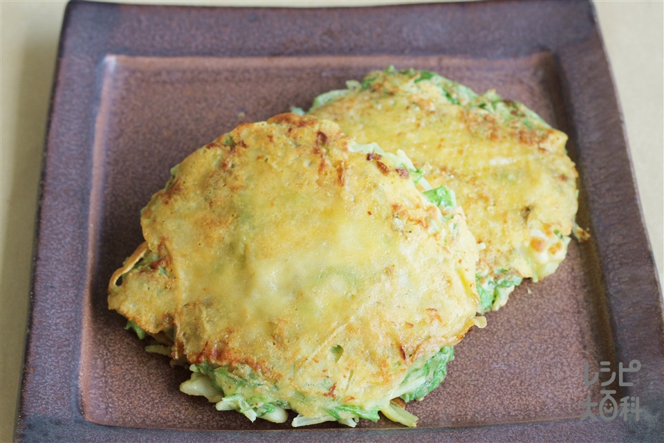 水菜のお好み焼き(お好み焼き粉+水菜を使ったレシピ)