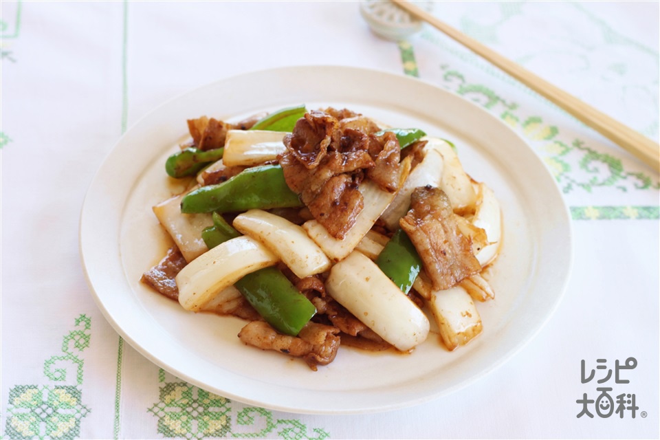 白菜と豚肉の甘辛みそ炒め(豚バラ薄切り肉+白菜の芯を使ったレシピ)